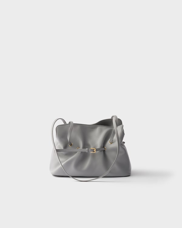Prada Dada 小号Nappa皮革手袋 - 花岗岩灰 Prada Dada 小号Nappa皮革手袋 - 花岗岩灰