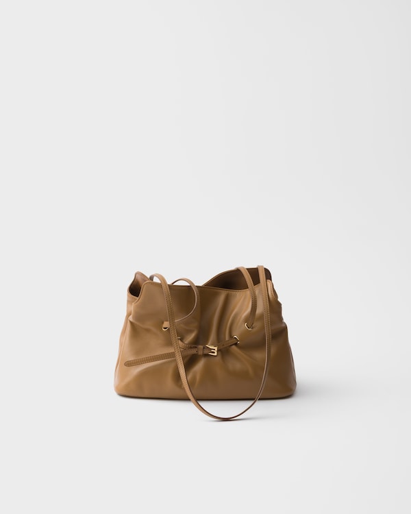 Prada Dada 小号Nappa皮革手袋 - 焦糖色 Prada Dada 小号Nappa皮革手袋 - 焦糖色
