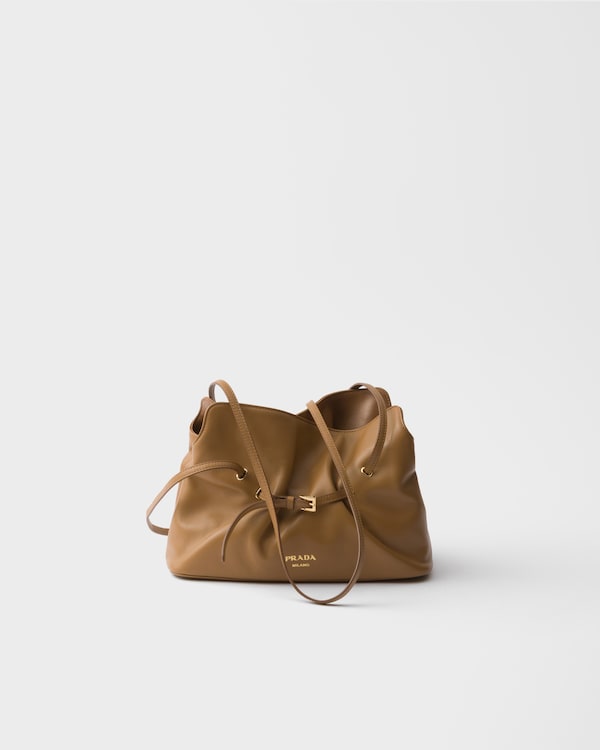 Prada Dada 小号Nappa皮革手袋 - 焦糖色 Prada Dada 小号Nappa皮革手袋 - 焦糖色