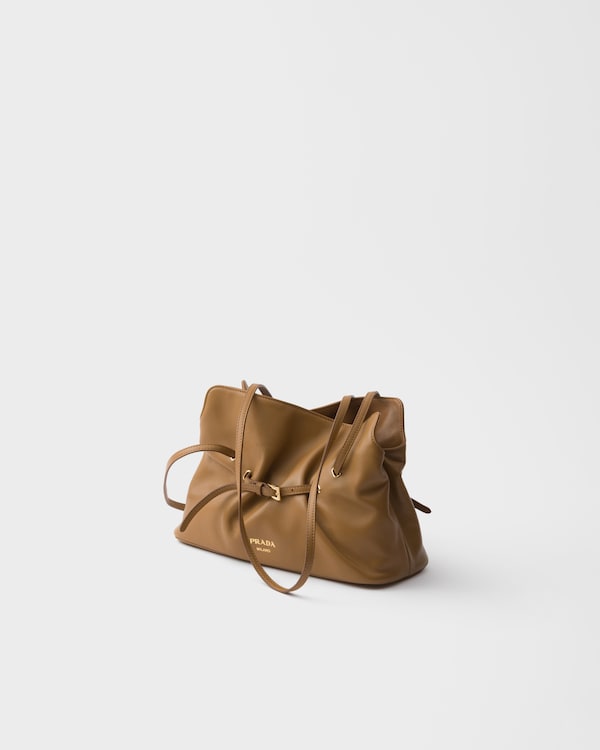 Prada Dada 小号Nappa皮革手袋 - 焦糖色 Prada Dada 小号Nappa皮革手袋 - 焦糖色