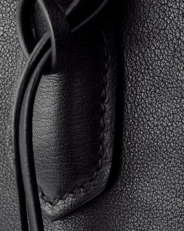 Large leather tote bag - Black Large leather tote bag - Black