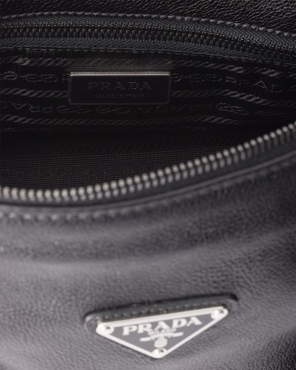 Prada Bonnie中号复古皮革托特包 - 黑色 Prada Bonnie中号复古皮革托特包 - 黑色