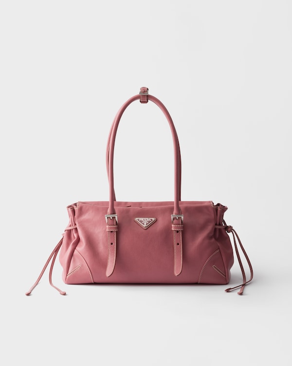Prada Bonnie中号复古皮革托特包 - 莲花粉 Prada Bonnie中号复古皮革托特包 - 莲花粉