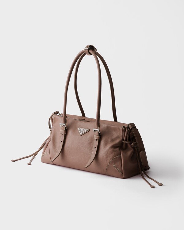 Prada Bonnie medium antiqued leather tote bag - Chestnut Brown Prada Bonnie medium antiqued leather tote bag - Chestnut Brown