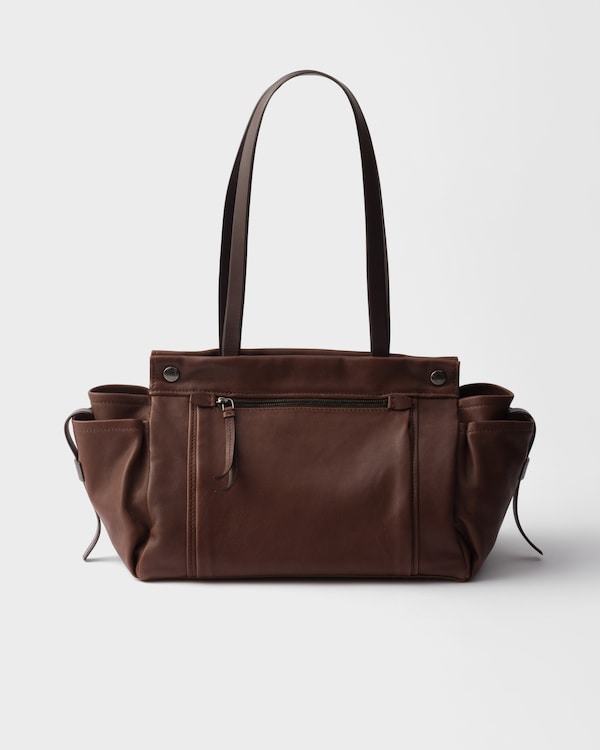 Prada Route large leather tote bag - Cocoa Brown Prada Route large leather tote bag - Cocoa Brown