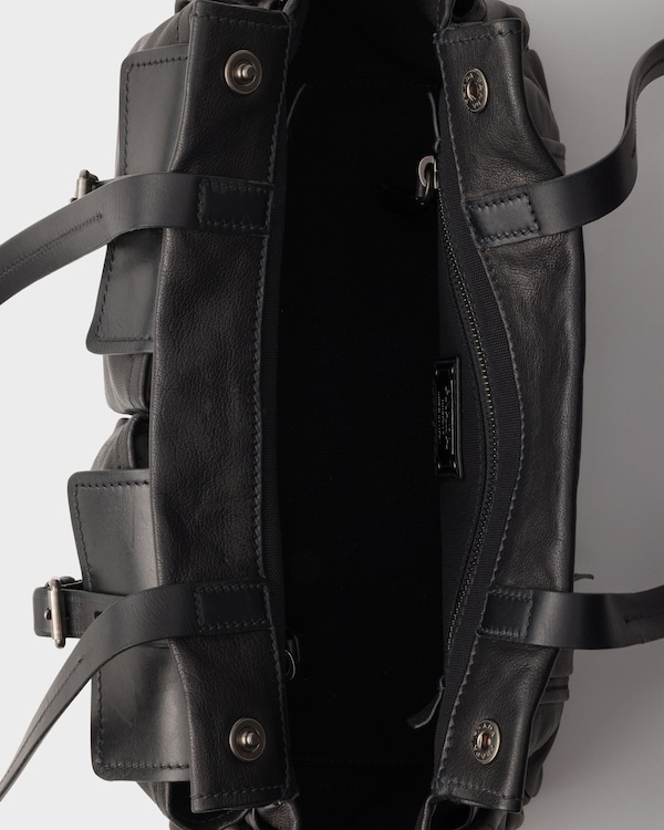 Prada Route medium leather tote bag - Black Prada Route medium leather tote bag - Black