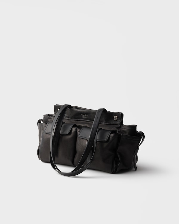 Prada Route medium leather tote bag - Black Prada Route medium leather tote bag - Black