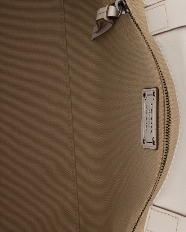 Prada Route medium leather tote bag - Chalk White Prada Route medium leather tote bag - Chalk White