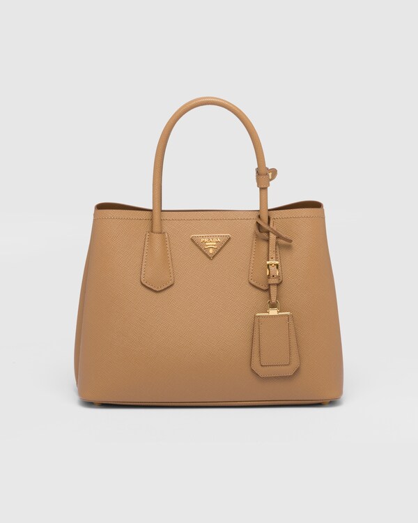 Prada Double medium Saffiano leather bag - Caramel Prada Double medium Saffiano leather bag - Caramel