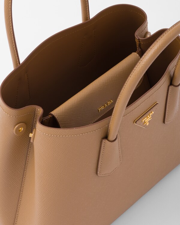 Prada Double medium Saffiano leather bag - Caramel Prada Double medium Saffiano leather bag - Caramel