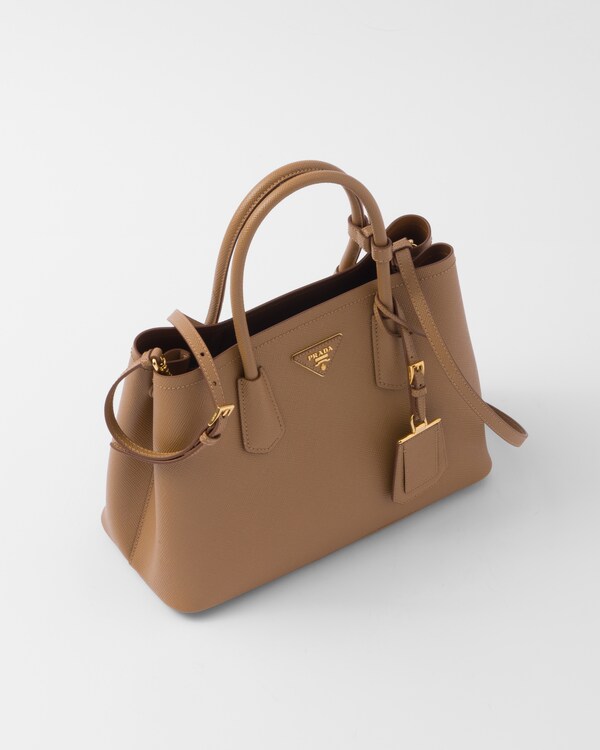 Prada Double medium Saffiano leather bag - Caramel Prada Double medium Saffiano leather bag - Caramel