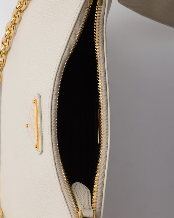 Prada Re-Edition 2005 Saffiano皮革手袋 - 粉笔白 Prada Re-Edition 2005 Saffiano皮革手袋 - 粉笔白