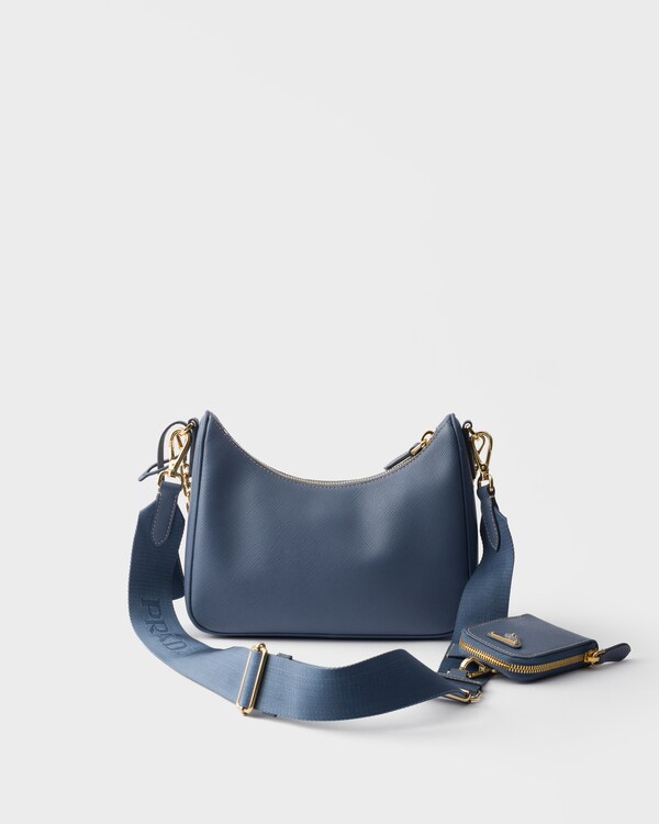 Prada Re-Edition 2005 Saffiano皮革手袋 - 航天蓝 Prada Re-Edition 2005 Saffiano皮革手袋 - 航天蓝