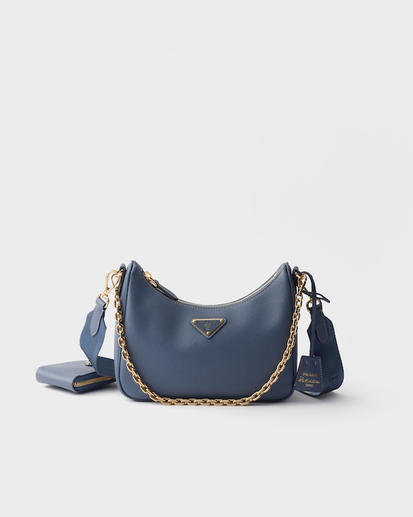 Prada Re-Edition 2005 Saffiano皮革手袋 - 航天蓝 Prada Re-Edition 2005 Saffiano皮革手袋 - 航天蓝
