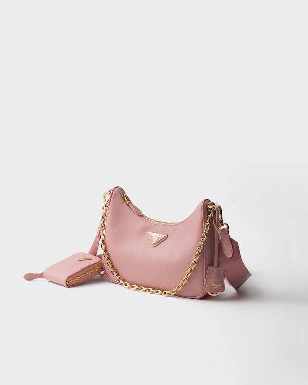 Prada Re-Edition 2005 Saffiano皮革手袋 - 桃粉色 Prada Re-Edition 2005 Saffiano皮革手袋 - 桃粉色