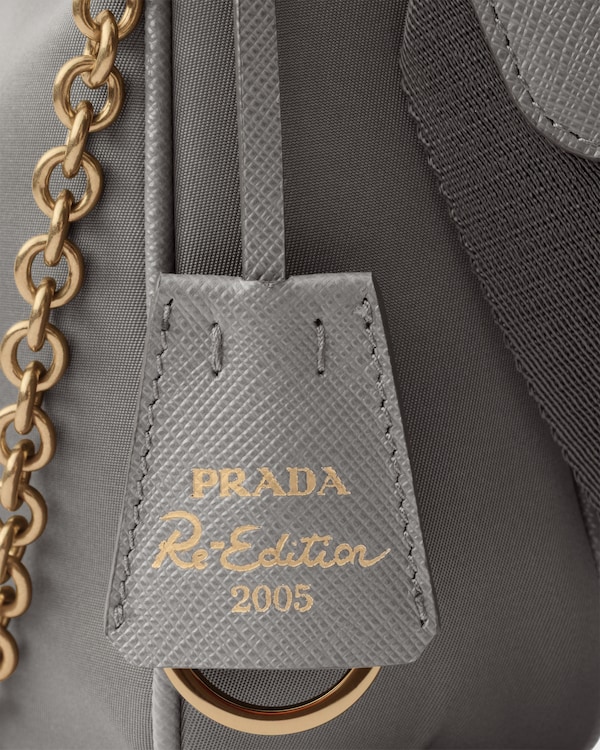 Prada Re-Edition 2005 Re-Nylon手袋 - 云灰色 Prada Re-Edition 2005 Re-Nylon手袋 - 云灰色