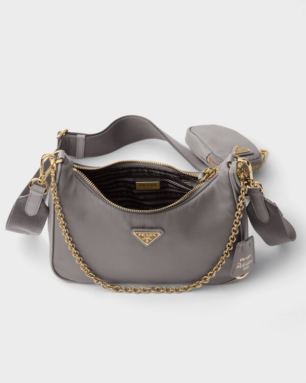 Prada Re-Edition 2005 Re-Nylon手袋 - 云灰色 Prada Re-Edition 2005 Re-Nylon手袋 - 云灰色