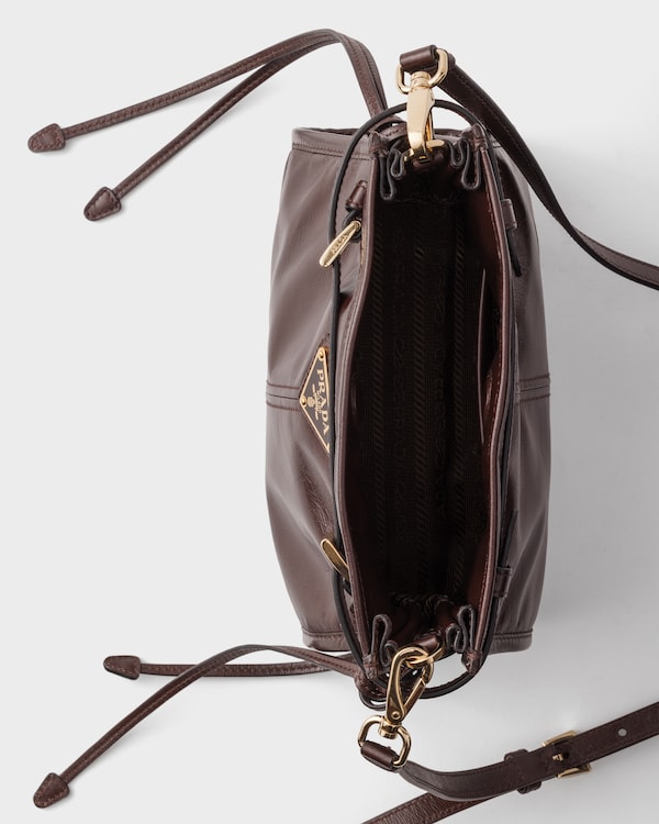 Prada Bonnie 皮革迷你单肩包 - 深棕色 Prada Bonnie 皮革迷你单肩包 - 深棕色