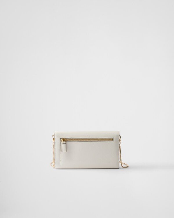 Mini Saffiano leather bag - White Mini Saffiano leather bag - White