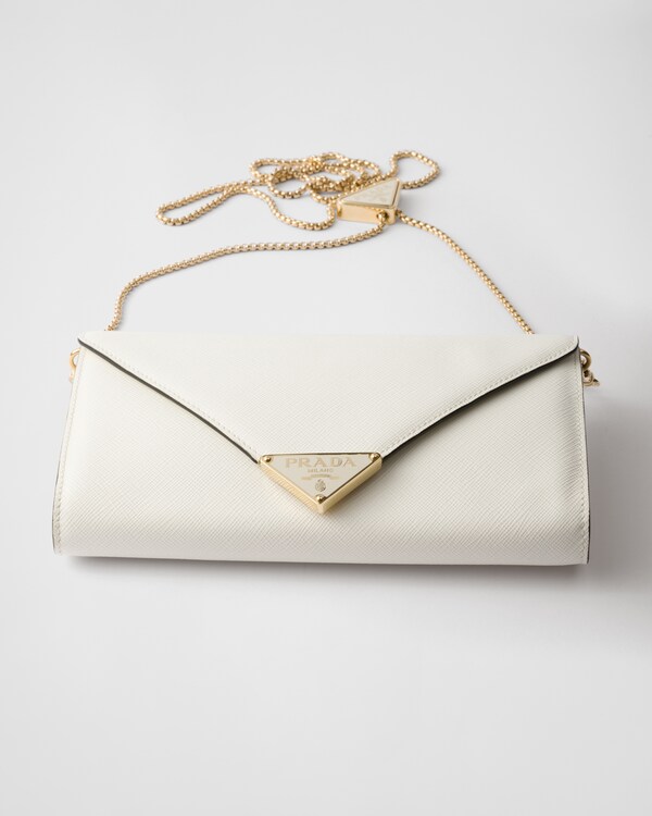 Mini Saffiano leather bag - White Mini Saffiano leather bag - White
