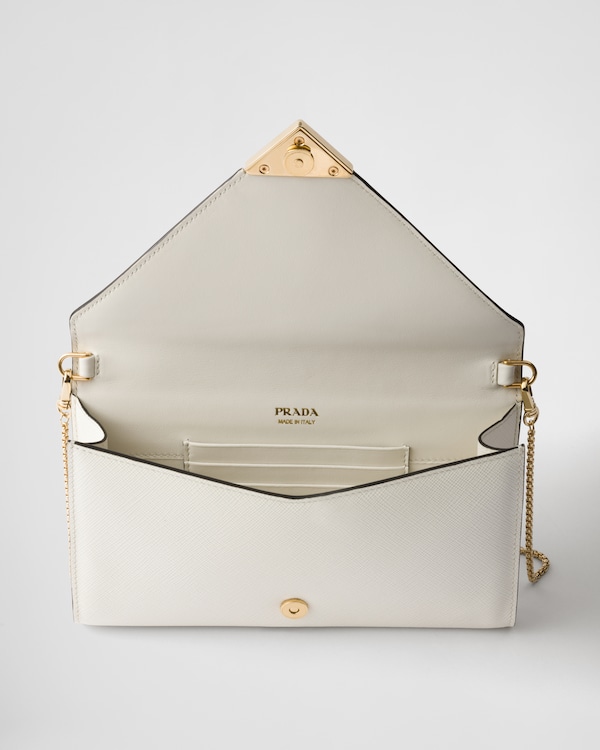 Mini Saffiano leather bag - White Mini Saffiano leather bag - White