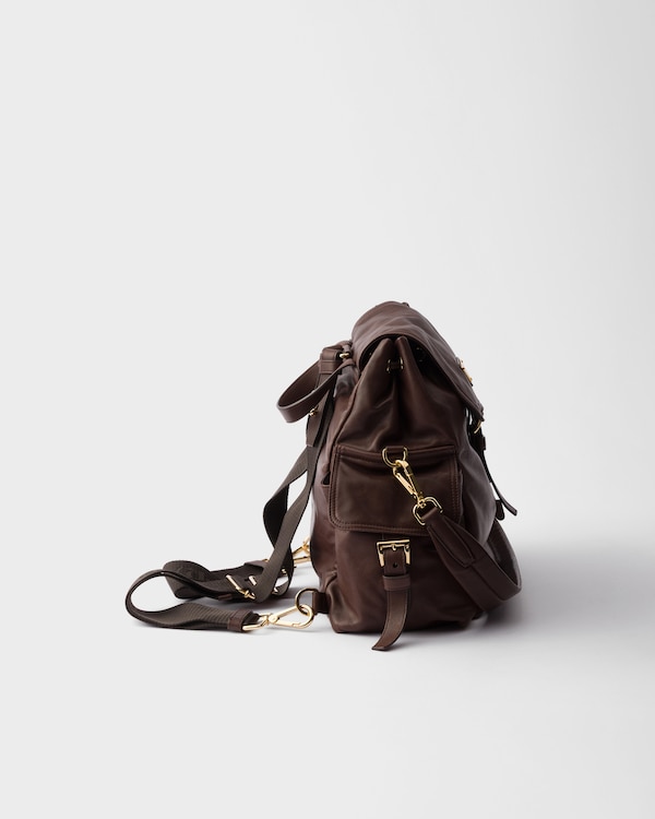 Prada Explore 中号软羊革双肩背包 - 赭褐色 Prada Explore 中号软羊革双肩背包 - 赭褐色
