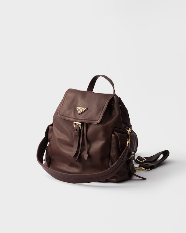 Prada Explore 中号软羊革双肩背包 - 赭褐色 Prada Explore 中号软羊革双肩背包 - 赭褐色
