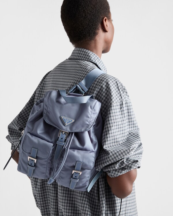 Small Re-Nylon backpack - Aviation Blue Small Re-Nylon backpack - Aviation Blue