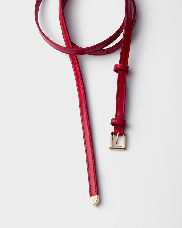 Leather belt - Red Leather belt - Red