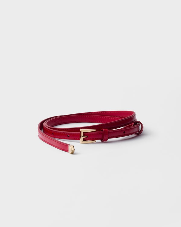 Leather belt - Red Leather belt - Red