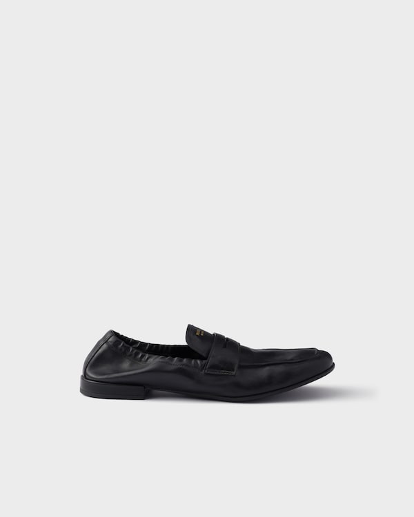 Shuffle antiqued leather loafers - Black Shuffle antiqued leather loafers - Black