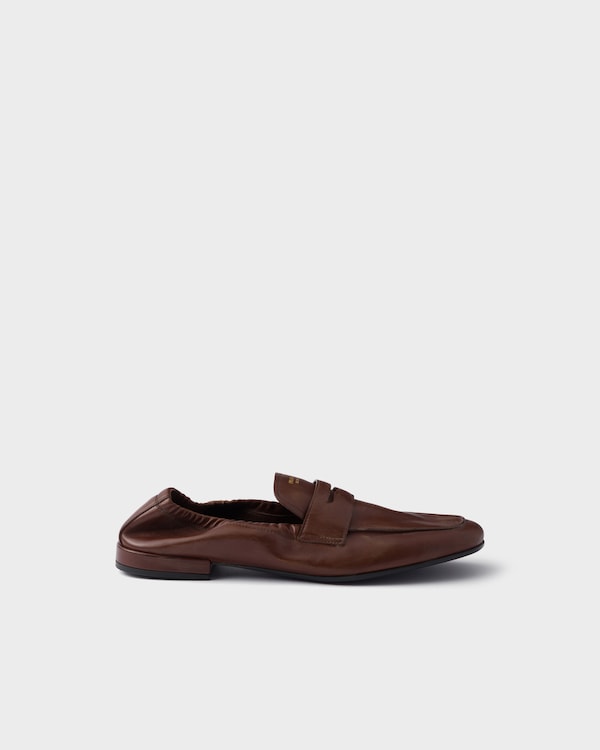 Shuffle antiqued leather loafers - Cognac Shuffle antiqued leather loafers - Cognac