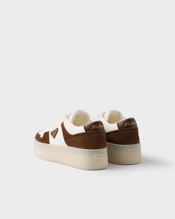 Downtown Bold nappa leather and suede sneakers - Cocoa Brown Downtown Bold nappa leather and suede sneakers - Cocoa Brown