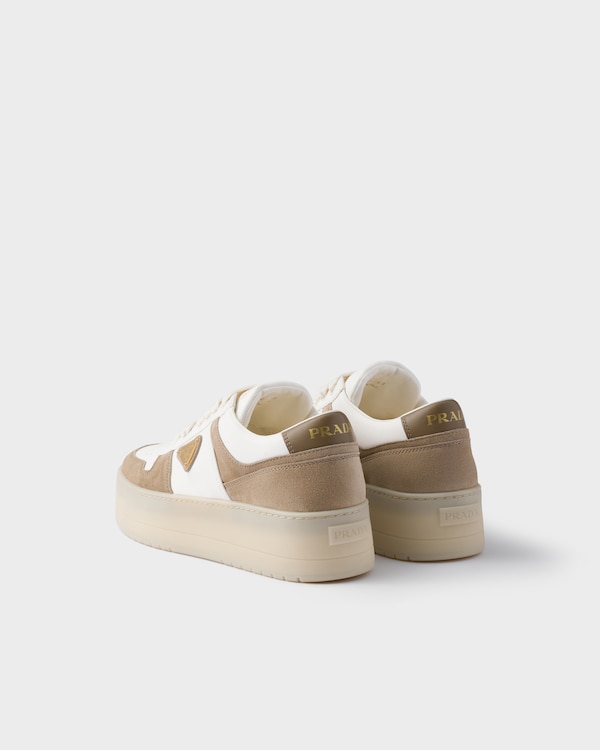 Downtown Bold nappa leather and suede sneakers - Desert Beige Downtown Bold nappa leather and suede sneakers - Desert Beige