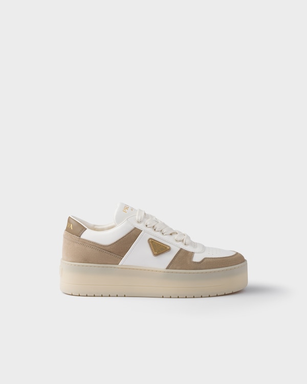 Downtown Bold nappa leather and suede sneakers - Desert Beige Downtown Bold nappa leather and suede sneakers - Desert Beige