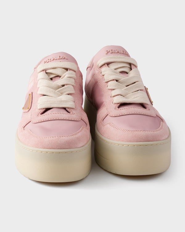 Downtown Bold Re-Nylon and suede sneakers - Peach Downtown Bold Re-Nylon and suede sneakers - Peach