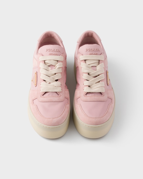 Downtown Bold Re-Nylon and suede sneakers - Peach Downtown Bold Re-Nylon and suede sneakers - Peach
