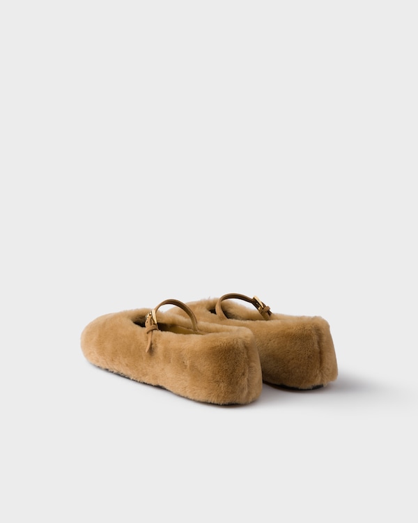 Shearling ballerinas - Caramel Shearling ballerinas - Caramel