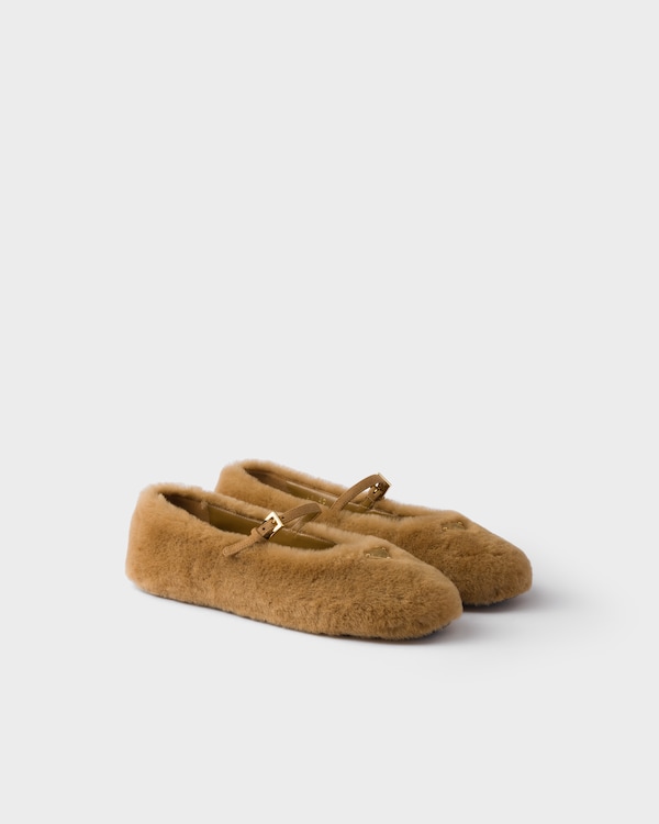 Shearling ballerinas - Caramel Shearling ballerinas - Caramel