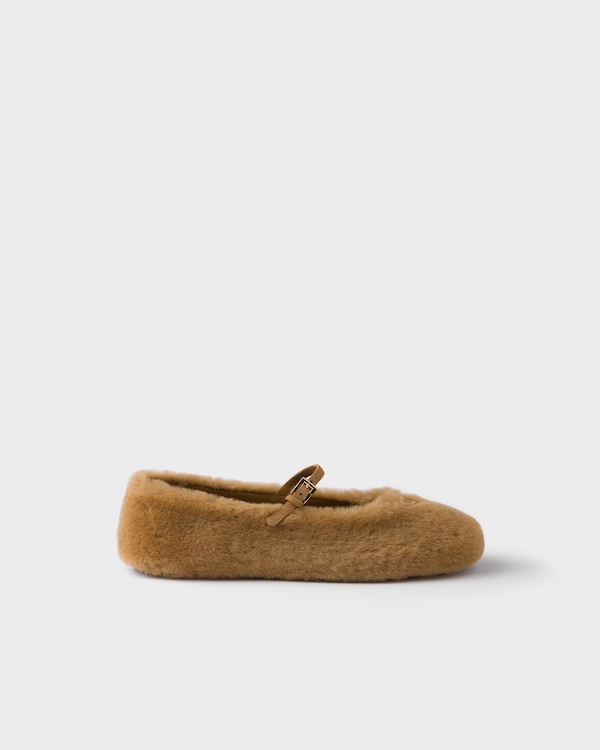 Shearling ballerinas - Caramel Shearling ballerinas - Caramel