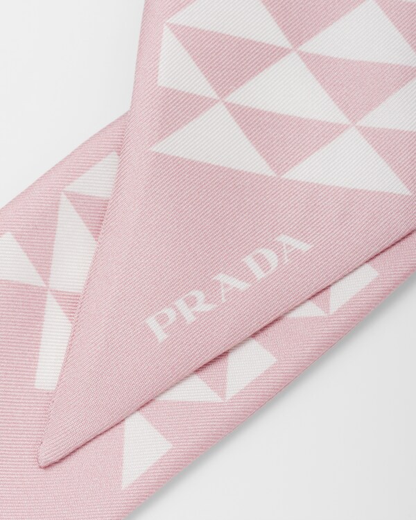 Printed silk tie - Alabaster White/White Printed silk tie - Alabaster White/White