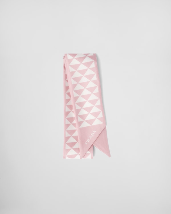 Printed silk tie - Alabaster White/White Printed silk tie - Alabaster White/White