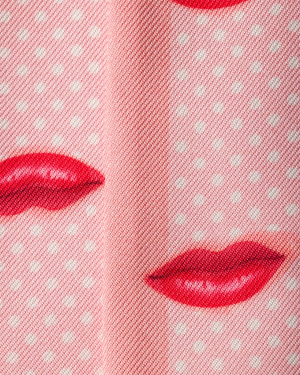 Printed silk twill skinny scarf - Alabaster Pink Printed silk twill skinny scarf - Alabaster Pink