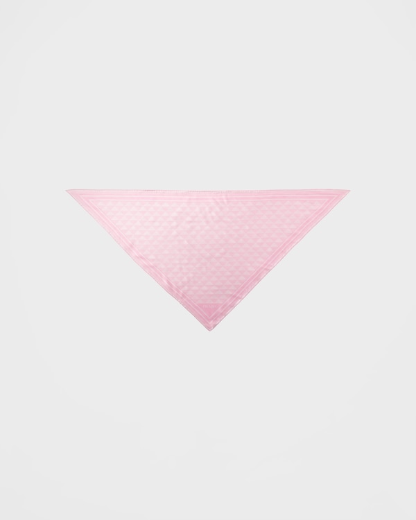 Printed silk scarf - Alabaster White/White Printed silk scarf - Alabaster White/White