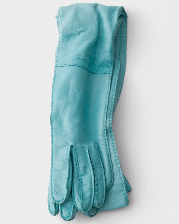 Leather Long Gloves - Anise Leather Long Gloves - Anise