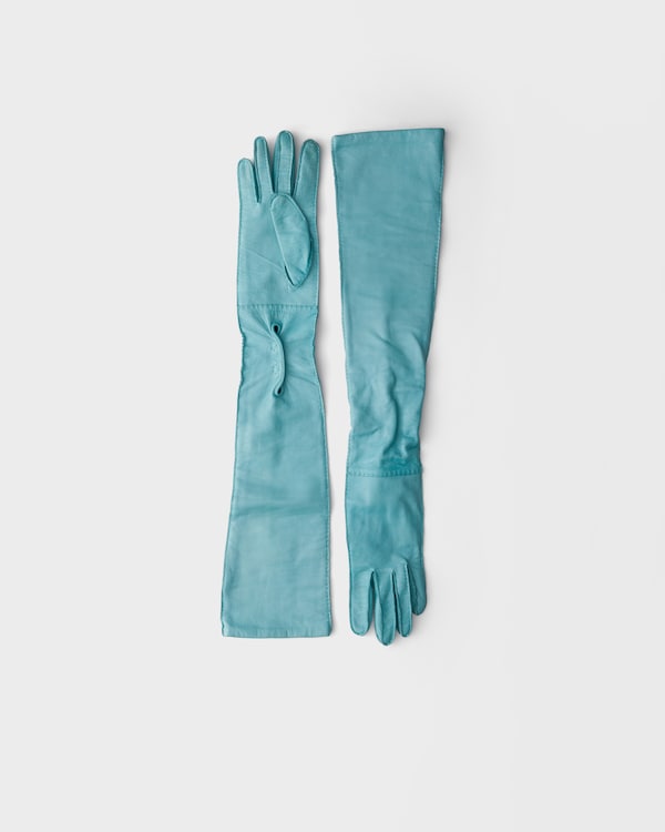 Leather Long Gloves - Anise Leather Long Gloves - Anise