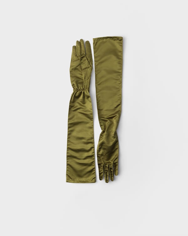 Satin gloves - Ivy Green Satin gloves - Ivy Green