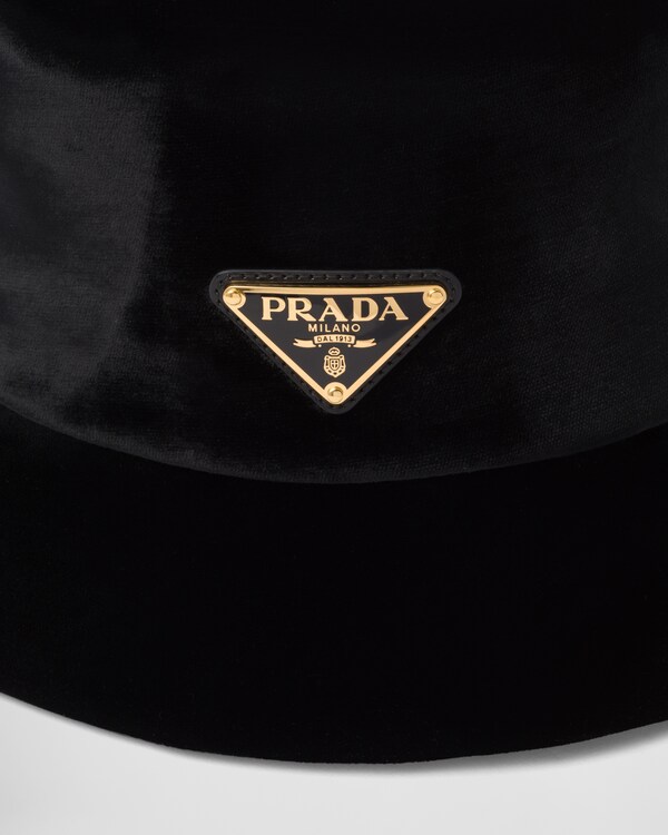 Velvet bucket hat - Black Velvet bucket hat - Black
