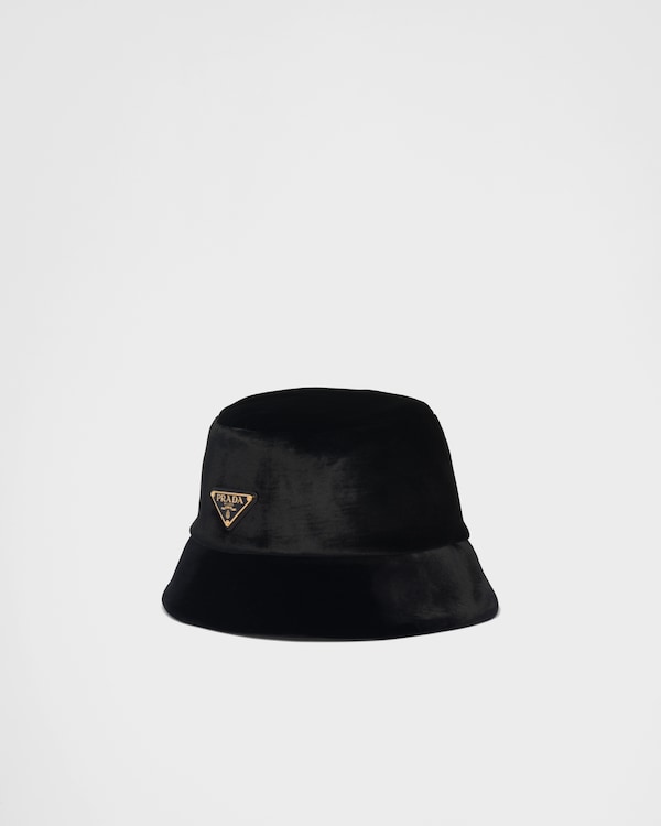 Velvet bucket hat - Black Velvet bucket hat - Black