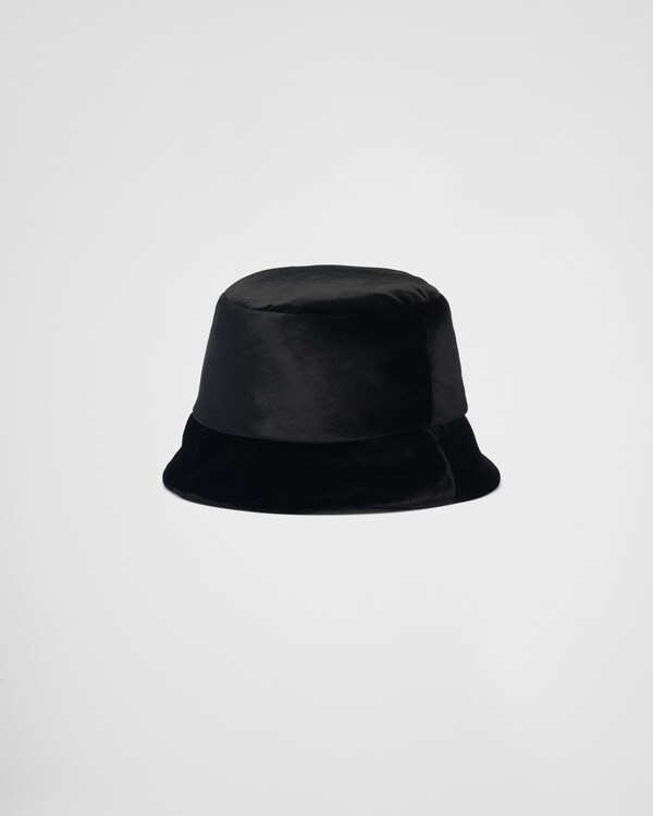 Velvet bucket hat - Black Velvet bucket hat - Black